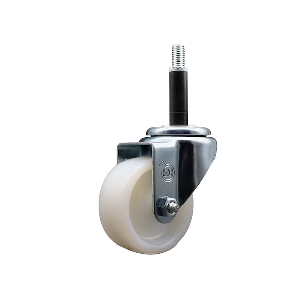 3'' SS Nylon Wheel Swivel 3/4'' Expanding Stem Caster